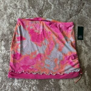 Pink tie dye skirt